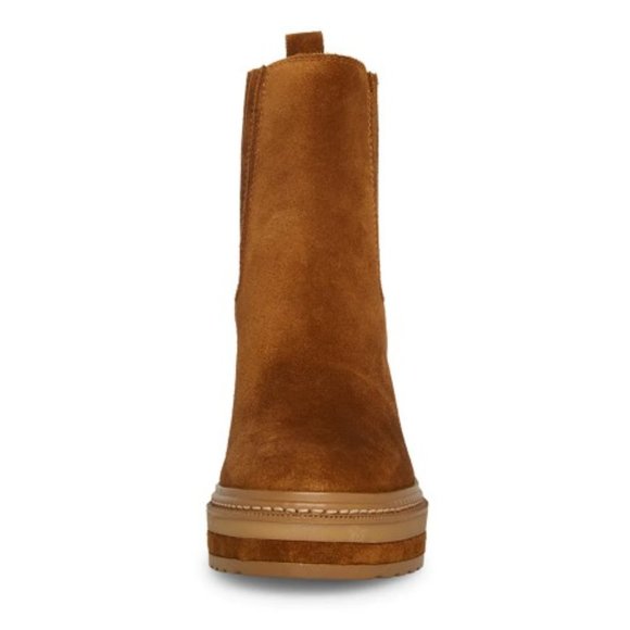 STEVE MADDEN LENNY CHESTNUT SUEDE BOOTIES - Picture 4 of 6